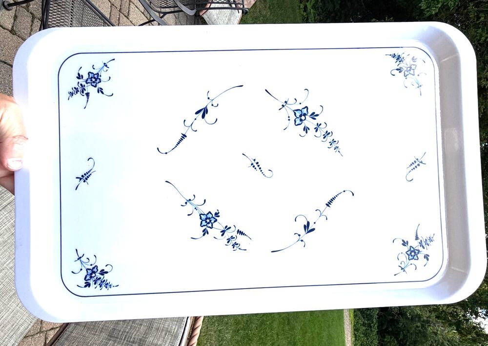Villeroy & Boch Melamine Serving Tray Vieux Luxembourg White Blue Made in Italy
